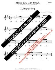 Click to Enlarge: "I Jing-a-ling" Rhythm Format