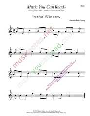 "In the Window" Music Format