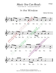 Click to Enlarge: "In the Window" Solfeggio Format