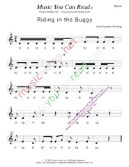 Click to Enlarge: "Ridding in the Buggy" Rhythm Format