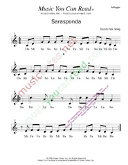 Click to Enlarge: "Sarasponda" Solfeggio Format