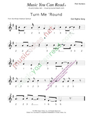 Click to Enlarge: "Turn Me 'Round" Pitch Number Format