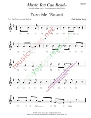 Click to Enlarge: "Turn Me 'Round" Rhythm Format