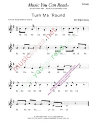 Click to Enlarge: "Turn Me 'Round" Solfeggio Format