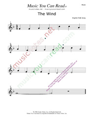 "The Wind" Music Format
