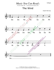 Click to Enlarge: "The Wind" Solfeggio Format