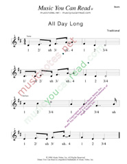 Click to enlarge: "All Day Long" Beats Format