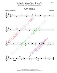 "America" Music Format