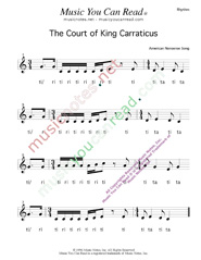 Click to Enlarge: "The Court of King Carraticus" Rhythm Format