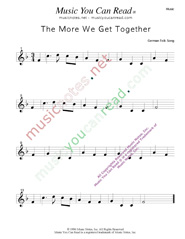 "The More We Get Together" Music Format