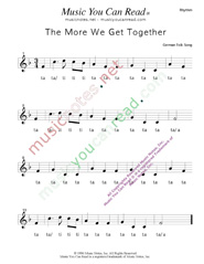 Click to Enlarge: "The More We Get Together" Rhythm Format