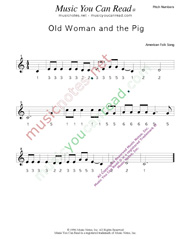 Click to Enlarge: "Old Woman and the Pig" Pitch Number Format