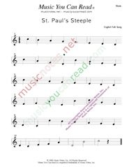"St. Paul's Steeple" Music Format