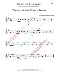 "There's a Little Wheel a Turnin'," Music Format