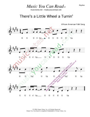 Click to Enlarge: "There's a Little Wheel a Turnin'," Rhythm Format