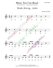 Click to Enlarge: "Walk Along John" Letter Names Format