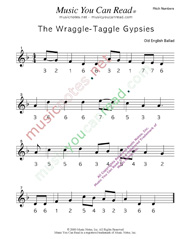 Click to Enlarge: "Wraggle-Taggle Gypsies," Pitch Number Format