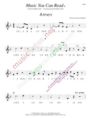 Click to enlarge: "Amen," Beats Format