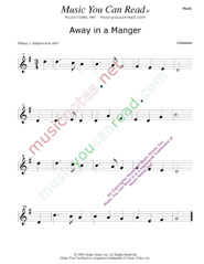 "Away in a Manger," Music Format