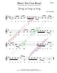 Click to Enlarge: "Sing-a-ling-a-ling," Rhythm Format