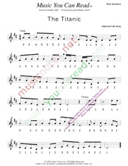 Click to Enlarge: "The Titanic," Pitch Number Format