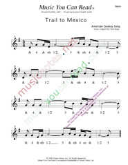 Click to enlarge: "Trail to Mexico," Beats Format
