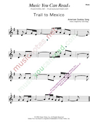 "Trail to Mexico," Music Format