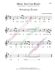 Click to enlarge: "Amazing Grace," Beats Format