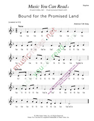 Click to Enlarge: "Bound for the Promised Land," Rhythm Format