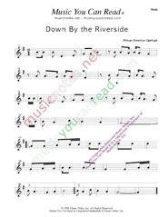 "Down By the Riverside," Music Format