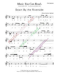 Click to Enlarge: "Down By the Riverside," Pitch Number Format