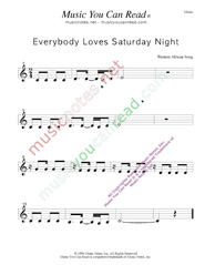 "Everybody Loves Saturday Night," Music Format