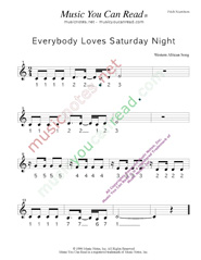 Click to Enlarge: "Everybody Loves Saturday Night," Pitch Number Format