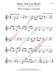 "The Happy Farmer," Music Format