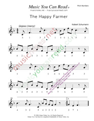 Click to Enlarge: "The Happy Farmer," Pitch Number Format