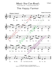 Click to Enlarge: "The Happy Farmer," Solfeggio Format