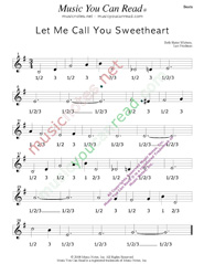 Click to enlarge: "Let Me Call You Sweetheart," Beats Format