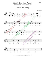 Click to enlarge: "Life in the Army," Beats Format