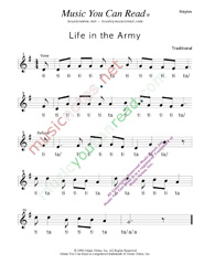 Click to Enlarge: "Life in the Army," Rhythm Format