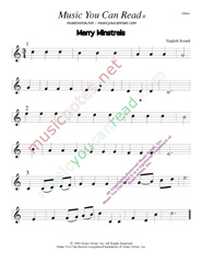 "Merry Minstrels," Music Format