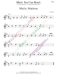 "Molly Malone," Music Format