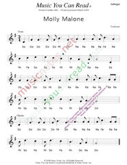 Click to Enlarge: "Molly Malone," Solfeggio Format