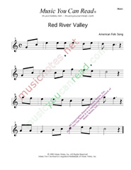 "Red River Valley," Music Format