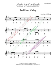 Click to Enlarge: "Red River Valley," Pitch Number Format
