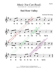 Click to Enlarge: "Red River Valley," Rhythm Format