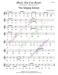 Click to Enlarge: "The Singing School," Solfeggio Format