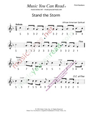 Click to Enlarge: "Stand the Storm," Pitch Number Format