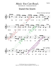 Click to Enlarge: "Stand the Storm," Rhythm Format