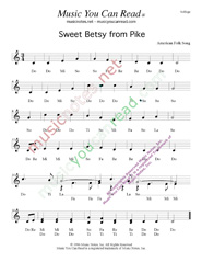 Click to Enlarge: "Sweet Betsy from Pike," Solfeggio Format