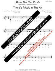 Click to Enlarge: "There's Music In The Air" Letter Names Format